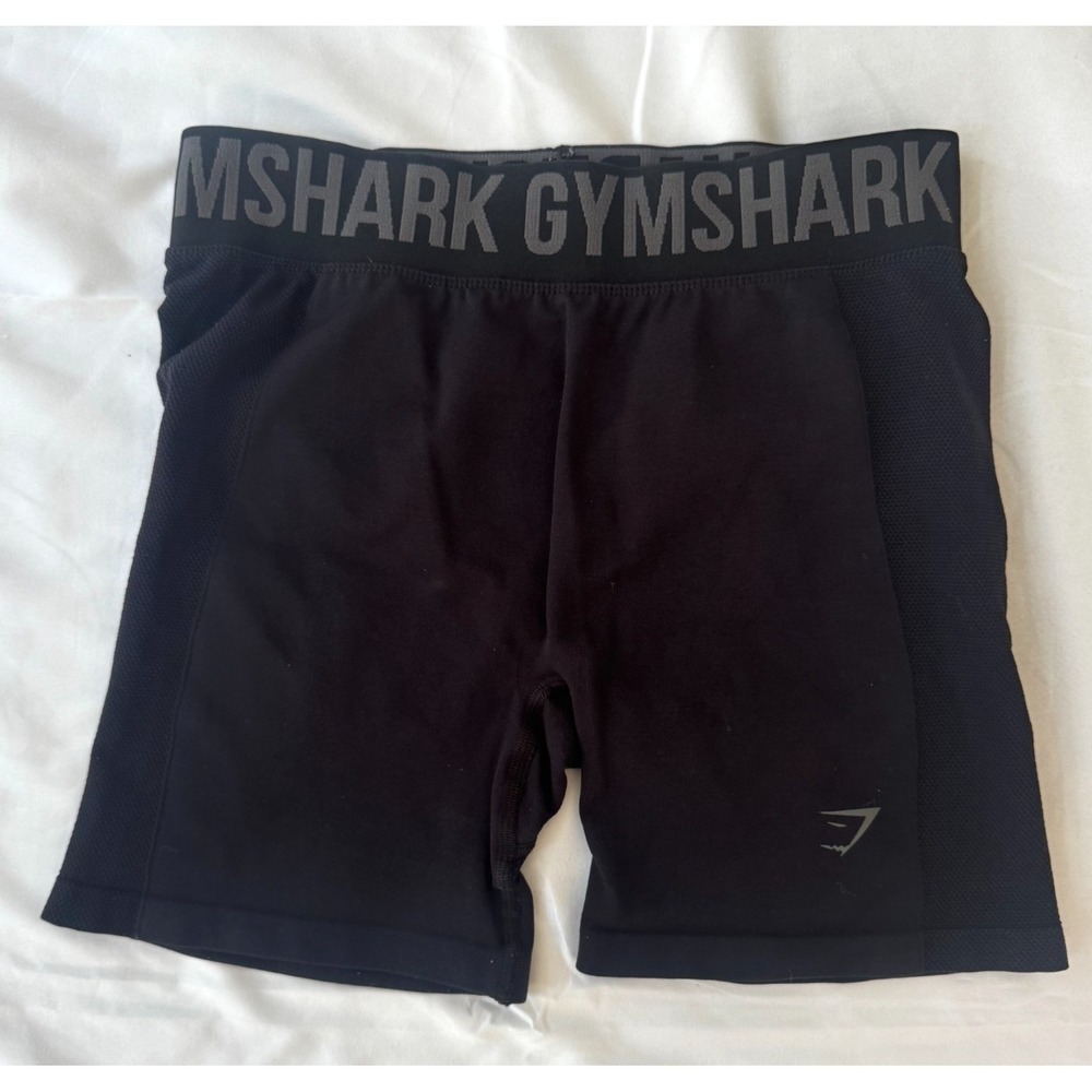 Gymshark Flex Shorts Black/Charcoal Grey Women's Size Medium Biker Shorts